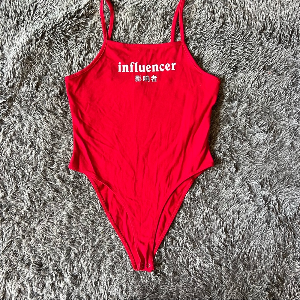 Forever 21 "Influencer" Red Bodysuit - Picture 2 of 6